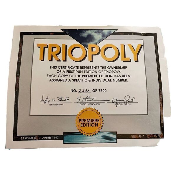 Triopoly Premier Edition #7331/7500 ---Limited editionThe Three Dimensional Mono - Picture 6 of 8